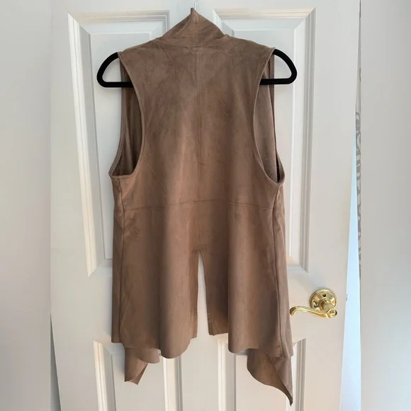 Joan Vass Faux Suede Camel Vest Oversized Medium Excellent Condition - Picture 3 of 3